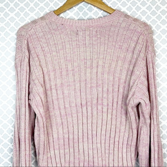 NWT Blank NYC Heather Ribbed Crewneck Sweater in Lilac Mist - Picture 6 of 11